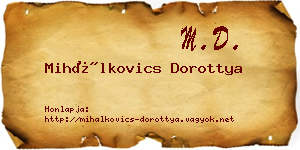 Mihálkovics Dorottya névjegykártya